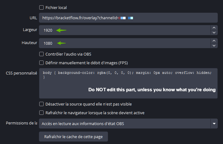 OBS Settings Screenshot